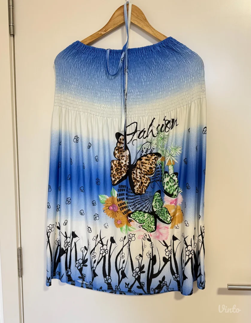 Plavo-bela letnja haljina