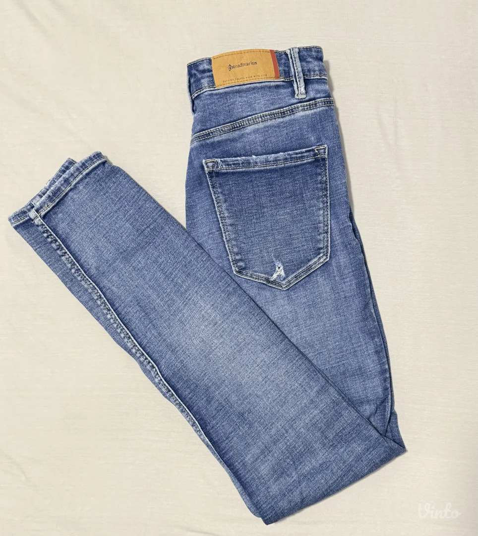 Stradivarius - Super high-waist farmerke