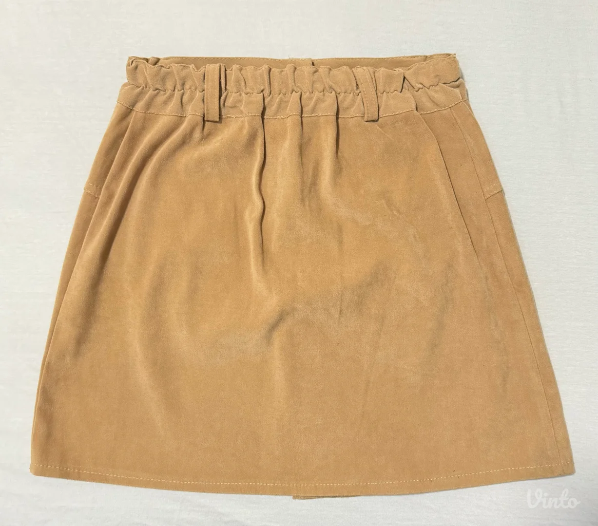 Kamel mini suknja sa dugmadima