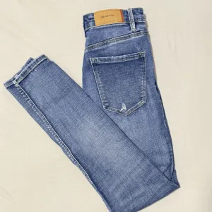 Stradivarius - Super high-waist farmerke