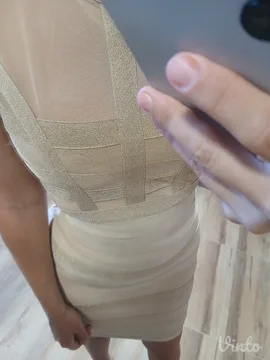 Zlatna bandage haljina brenda Manôsque – Vel. S