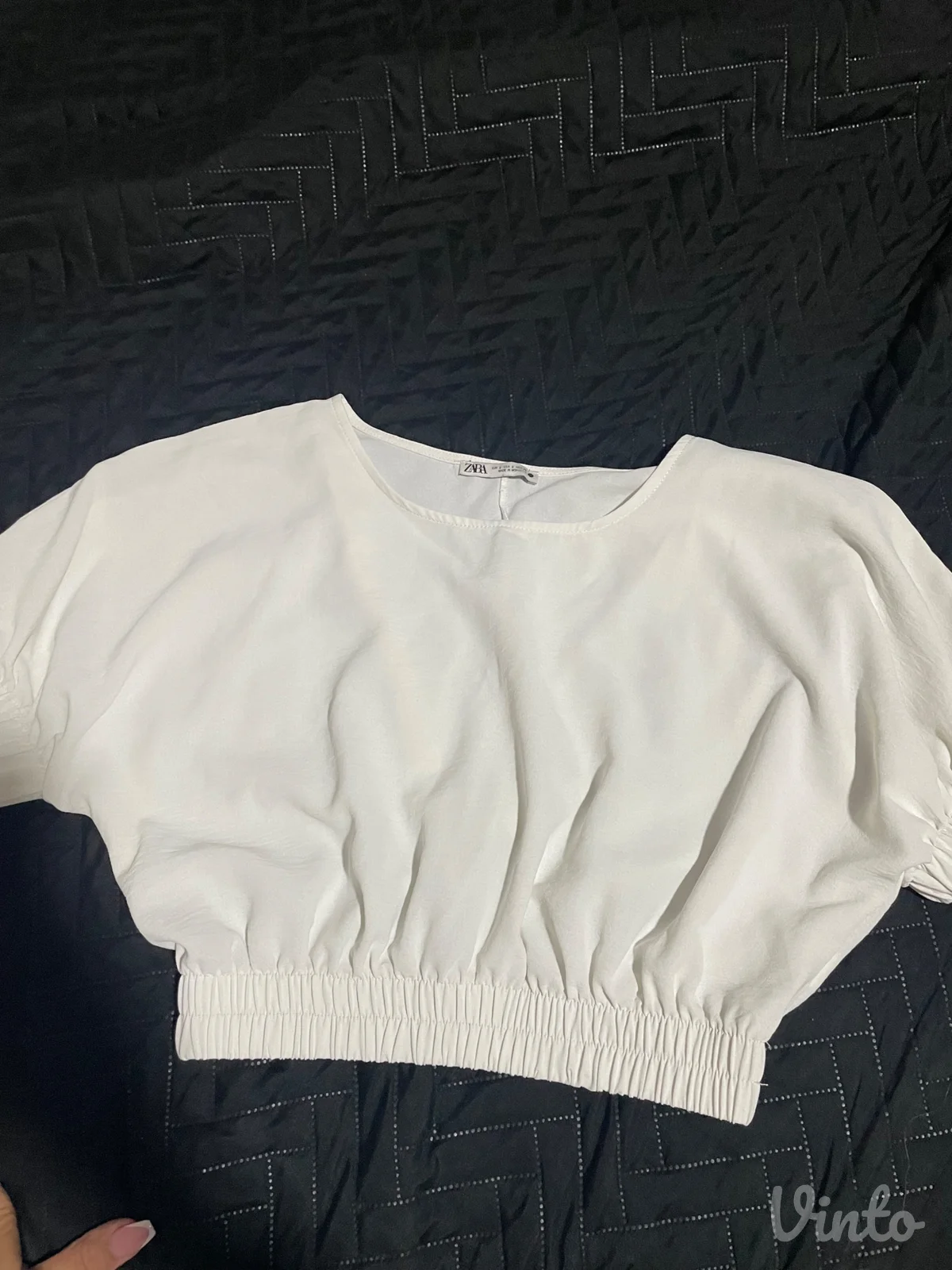 Zara majica kosulja krop s