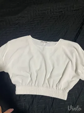 Zara majica kosulja krop s
