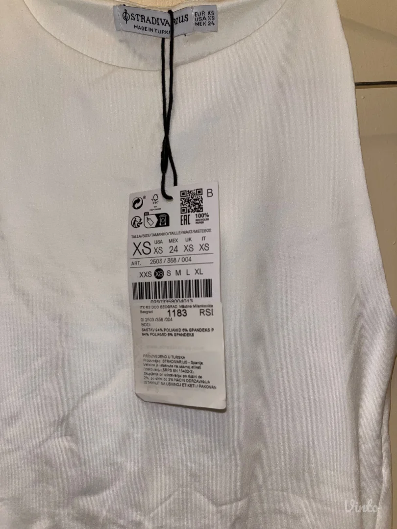 Stradivarius bodi sa etiketom