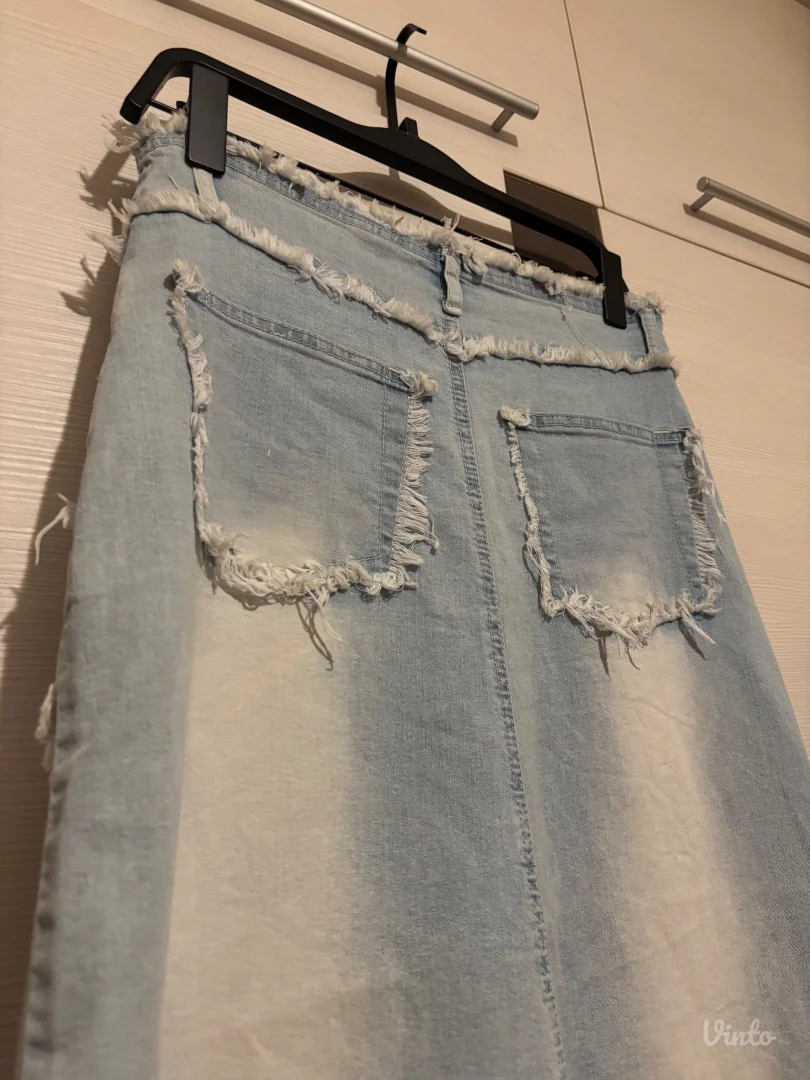 Vintage teksas duga suknja