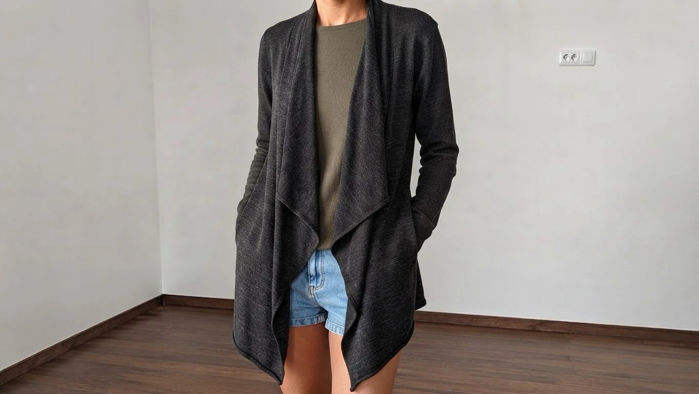 Basic H&M sivi kardigan, vel. M, iz Švajcarske