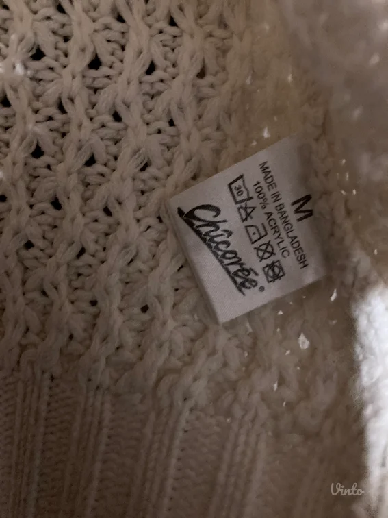 Chicoree beli dzemper, vel. M, kao novo!