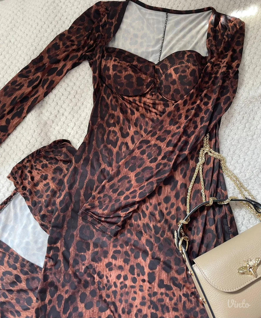 Leopard print univerzalna haljina