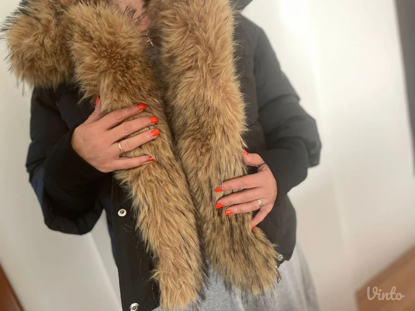 Štepana jakna sa krznom