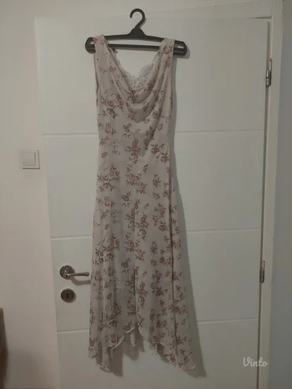 Letnja asimetrična haljina sa cvetnim dezenom (NOVO)