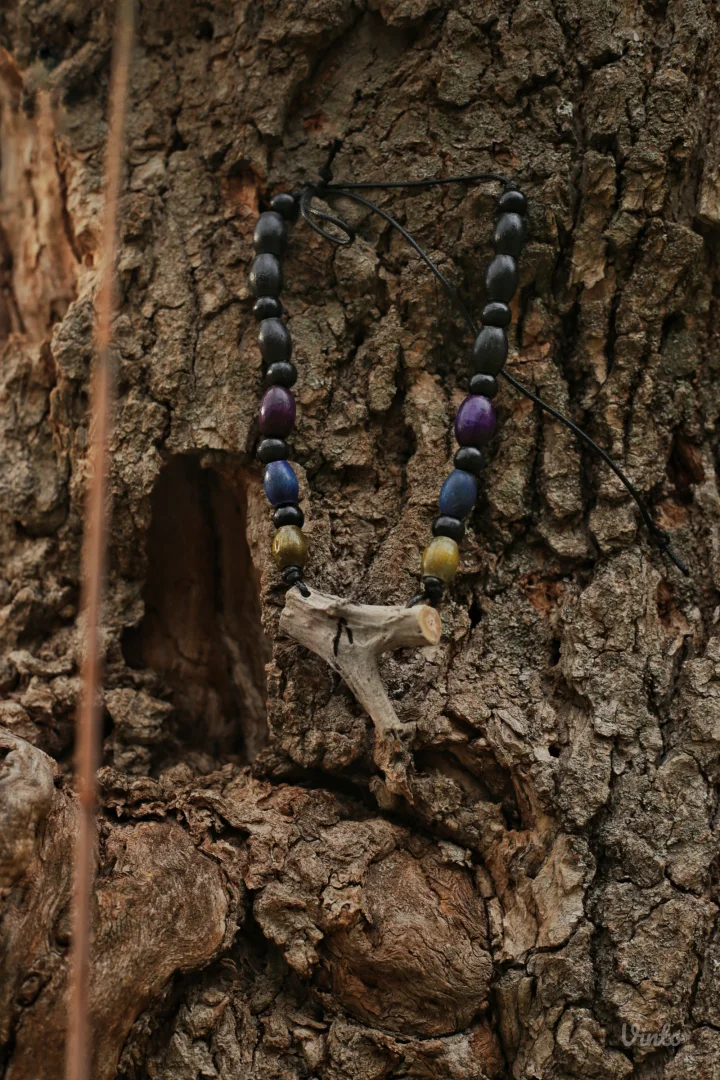 🌊 Ogrlica od roga srndaća sa runom Laguz/Logr