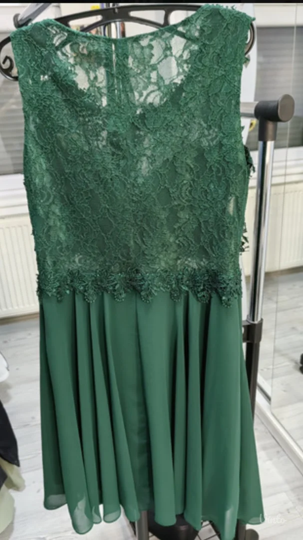 Maslinastozelena svecana haljina