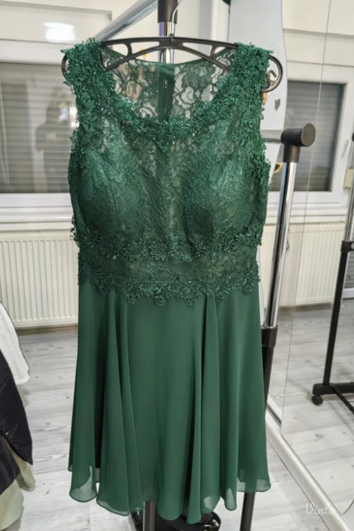 Maslinastozelena svecana haljina