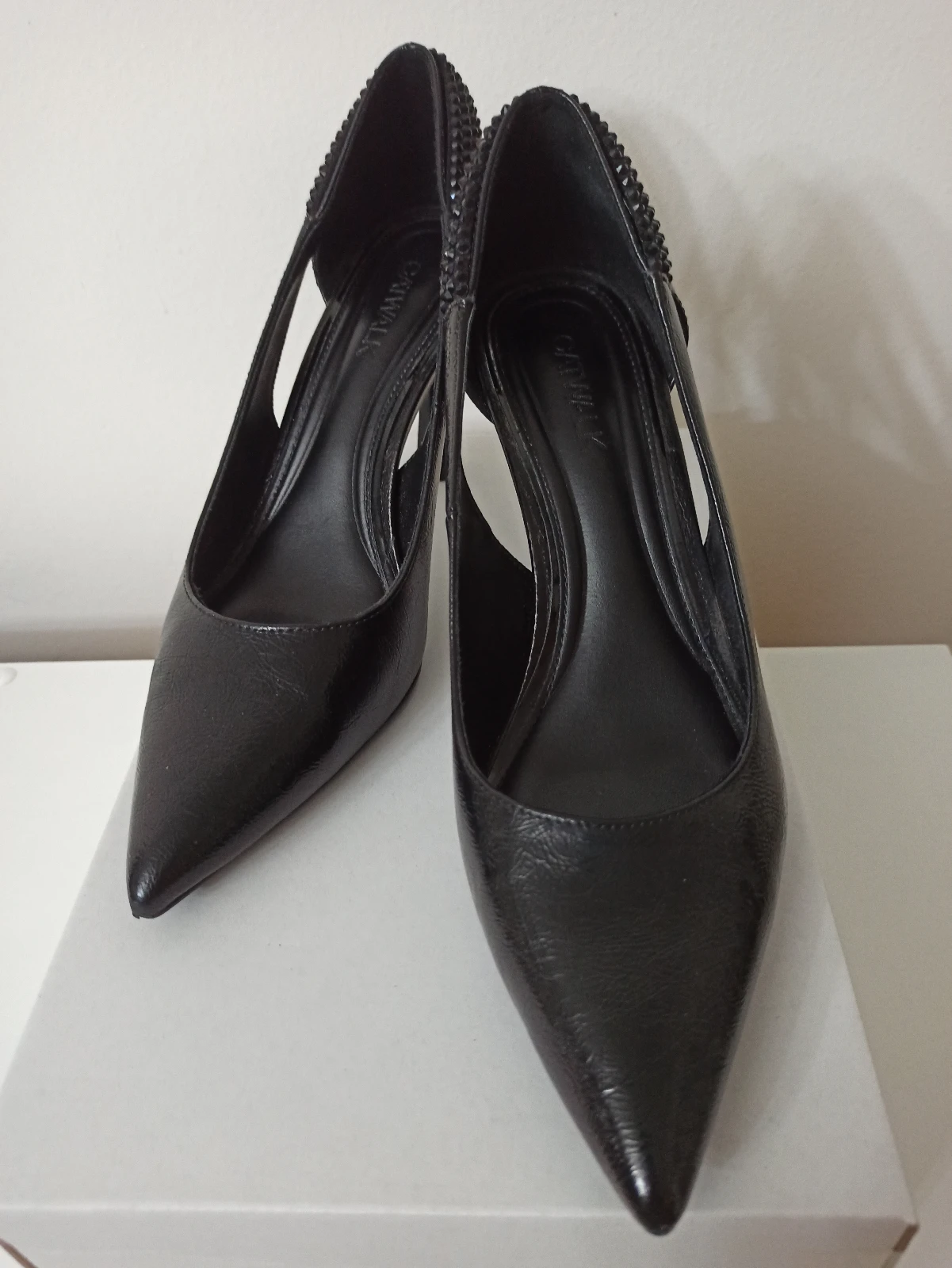Prelepe crne Catwalk salonke sa cirkonima - Br. 39 (gazište 25cm)