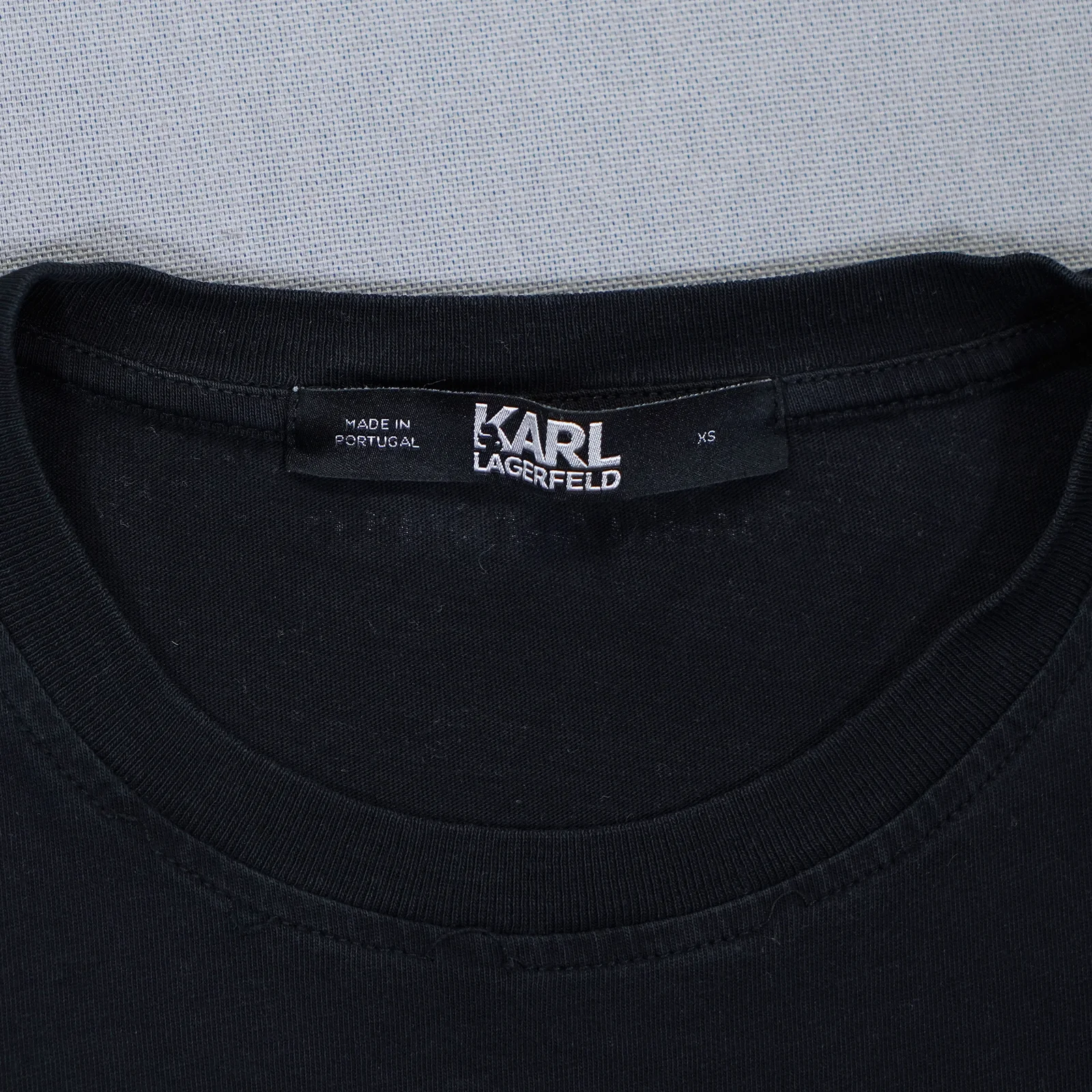 Karl Lagerfeld ženska crna majica sa vezenim KL logom – XS