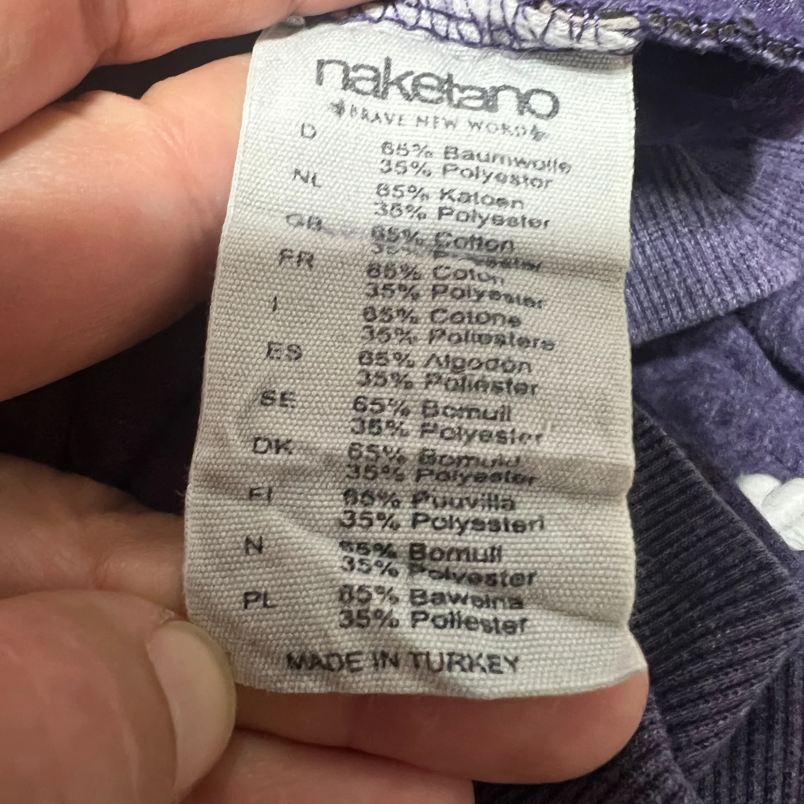 Naketano ženski duks sa kapuljačom ljubičasti XL