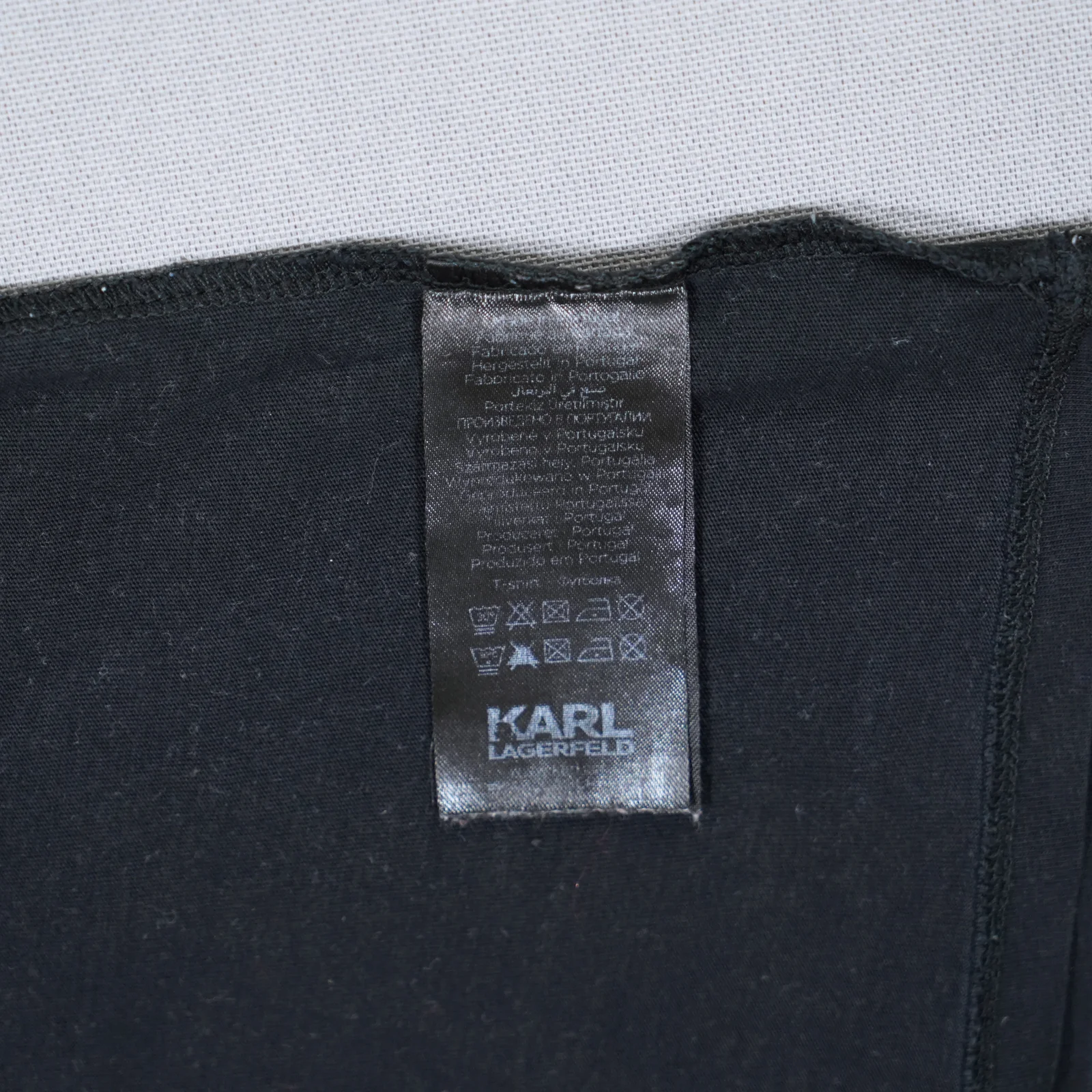 Karl Lagerfeld ženska crna majica sa vezenim KL logom – XS