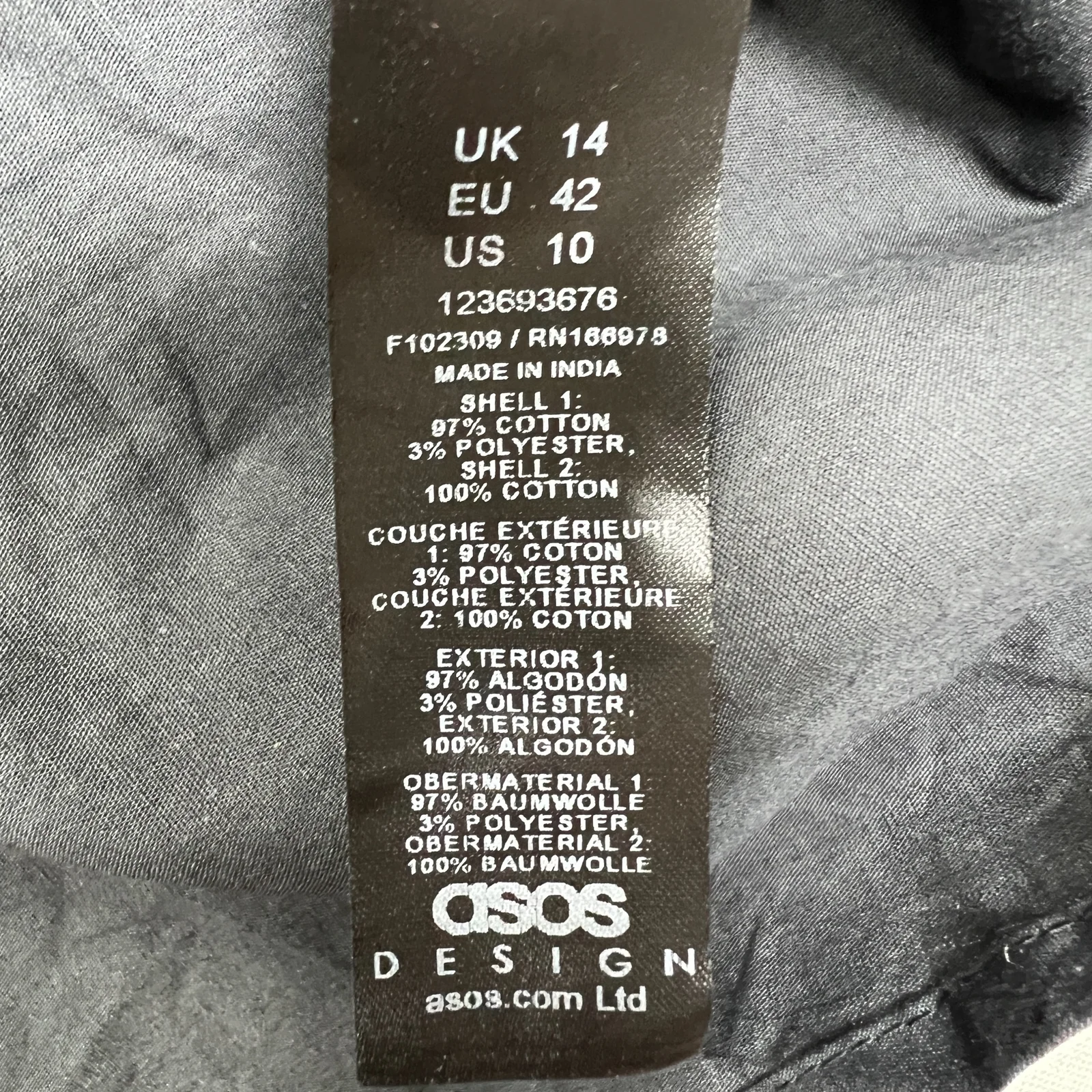 ASOS DESIGN ženska haljina sa 3D cvetovima vel. 42