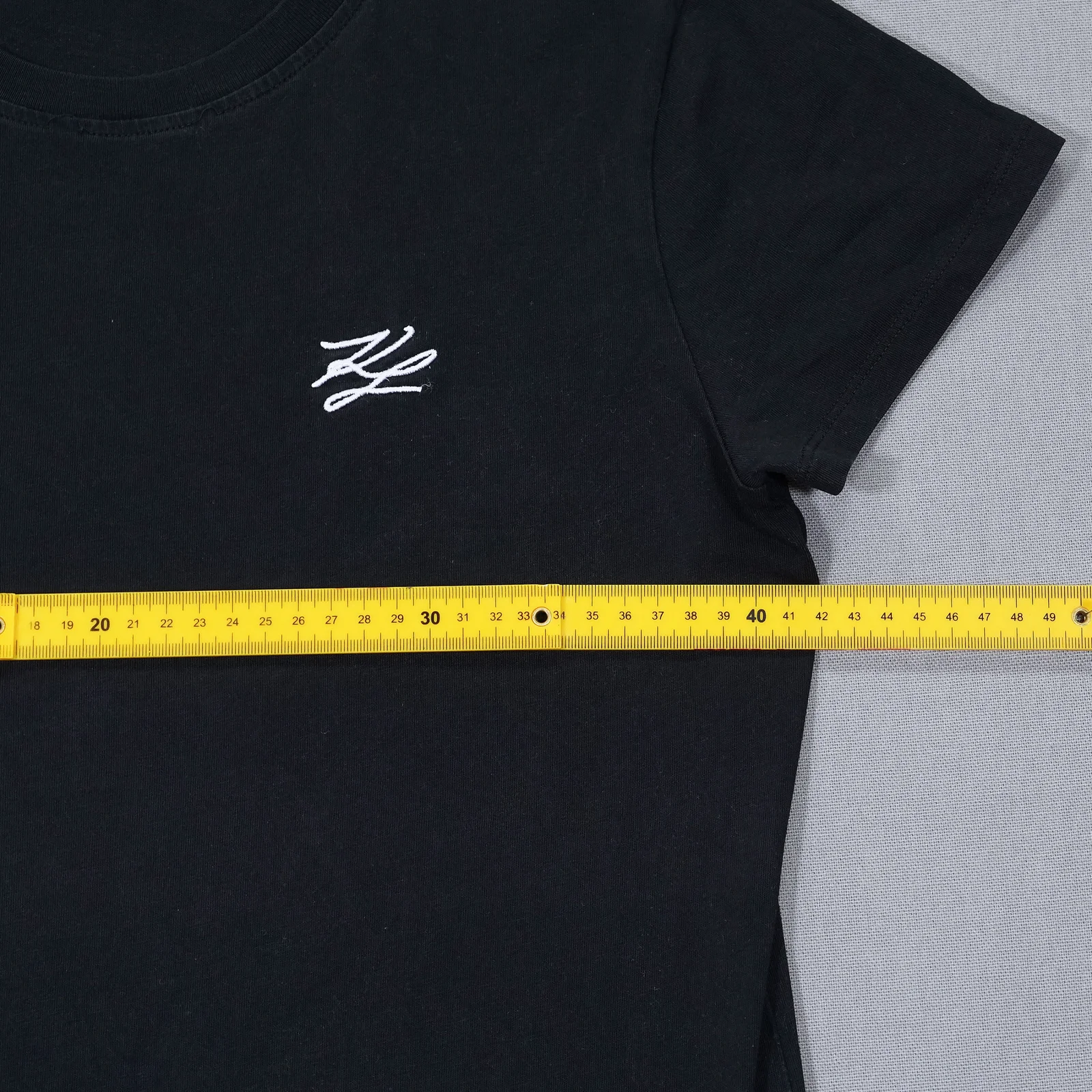 Karl Lagerfeld ženska crna majica sa vezenim KL logom – XS