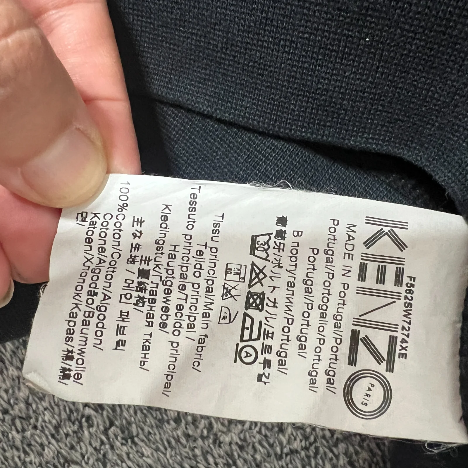 KENZO Paris Tiger crni duks sa vezom – M