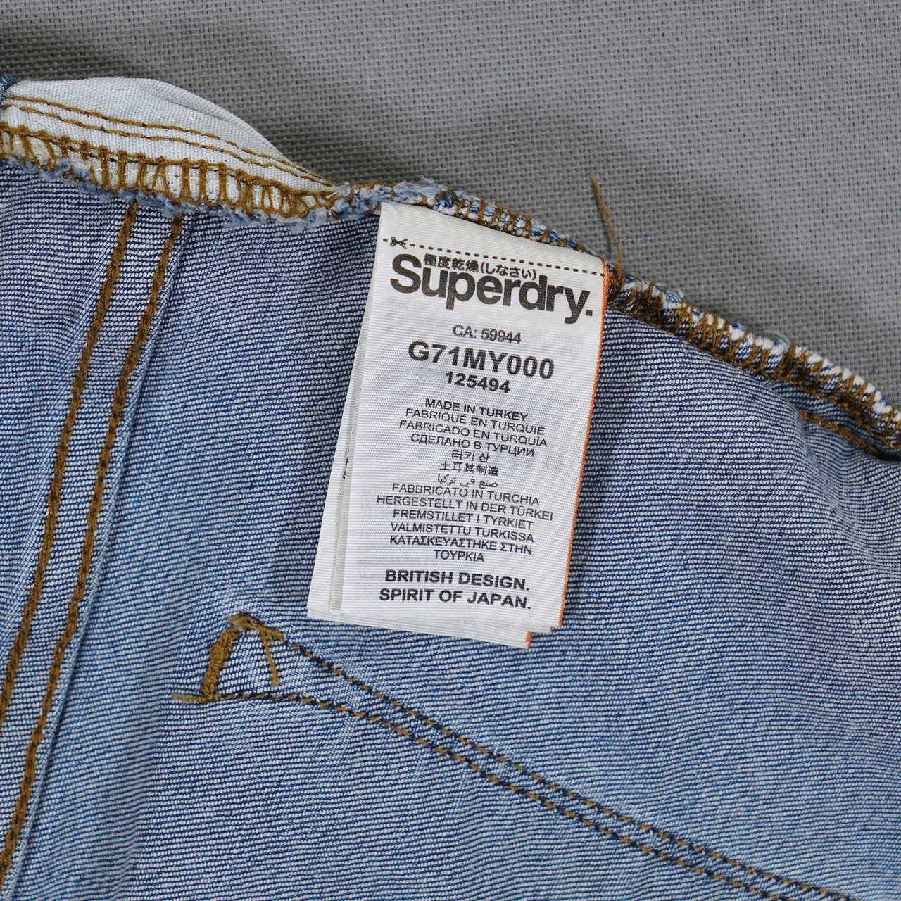 SUPERDRY teksas šorts sa belom čipkom – W29