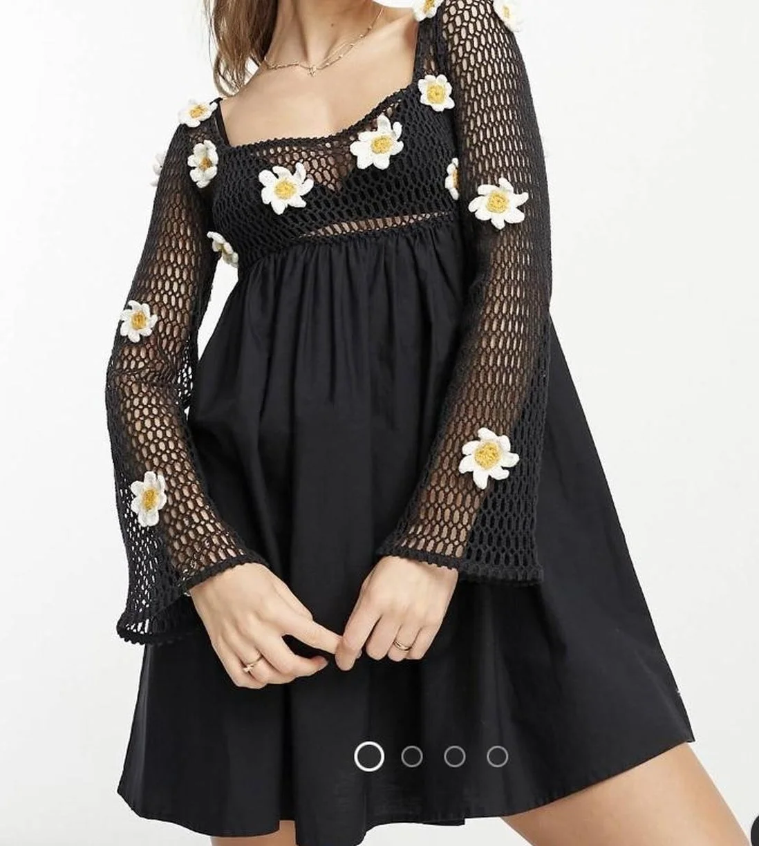 ASOS DESIGN ženska haljina sa 3D cvetovima vel. 42