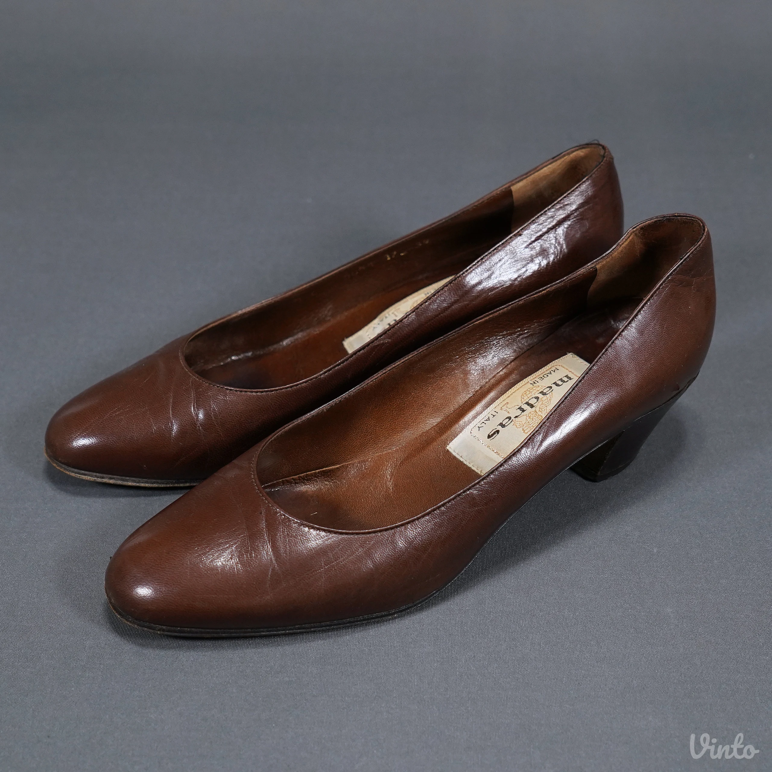 Vintage Madras kožne cipele Made in Italy, broj 37