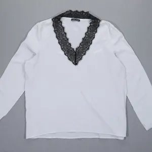Joseph Janard bež bluza sa crnom čipkom, L/XL
