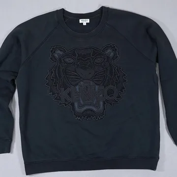 KENZO Paris Tiger crni duks sa vezom – M