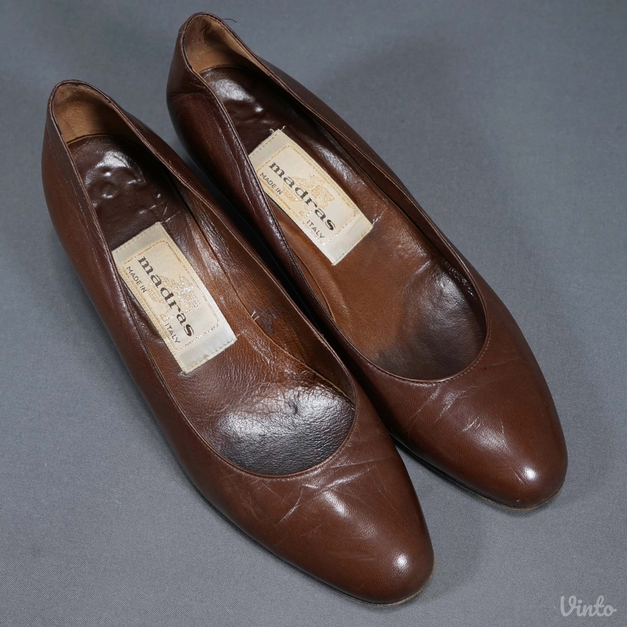 Vintage Madras kožne cipele Made in Italy, broj 37