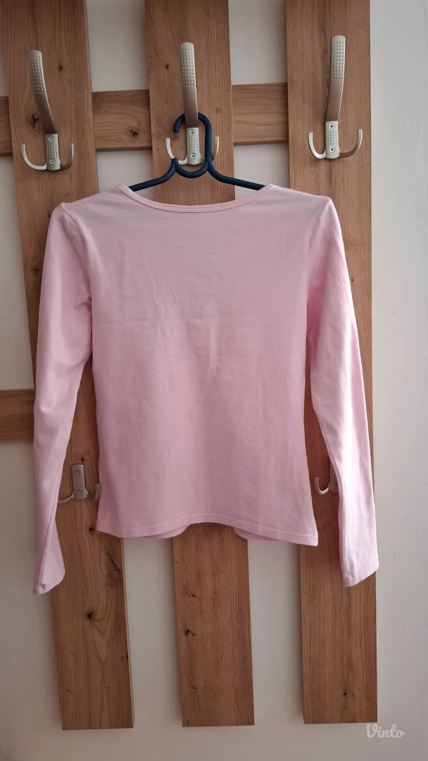 Roze pamučna bluza