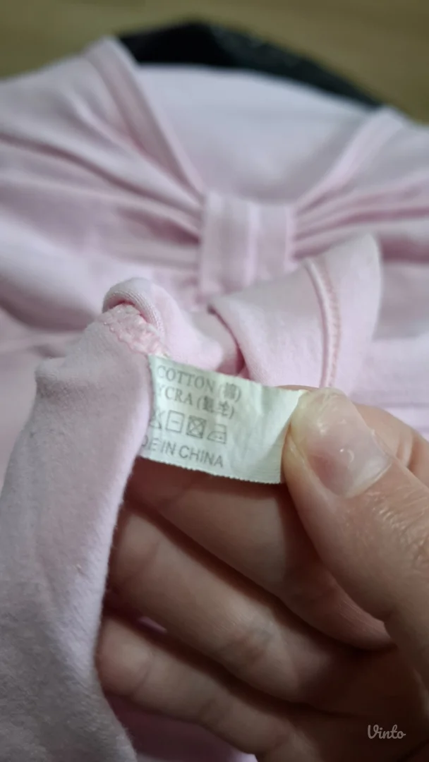 Roze pamučna bluza
