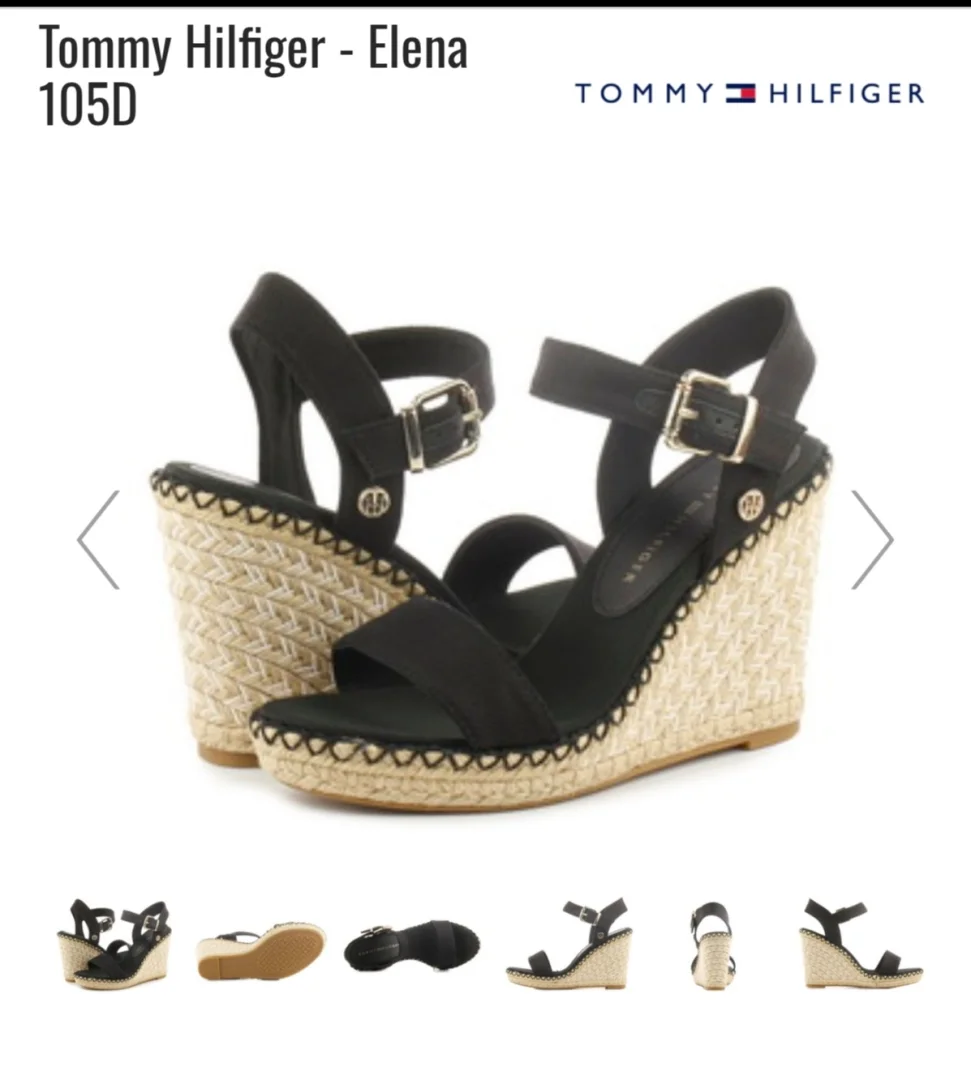 Tommy Hilfiger Crne sandale