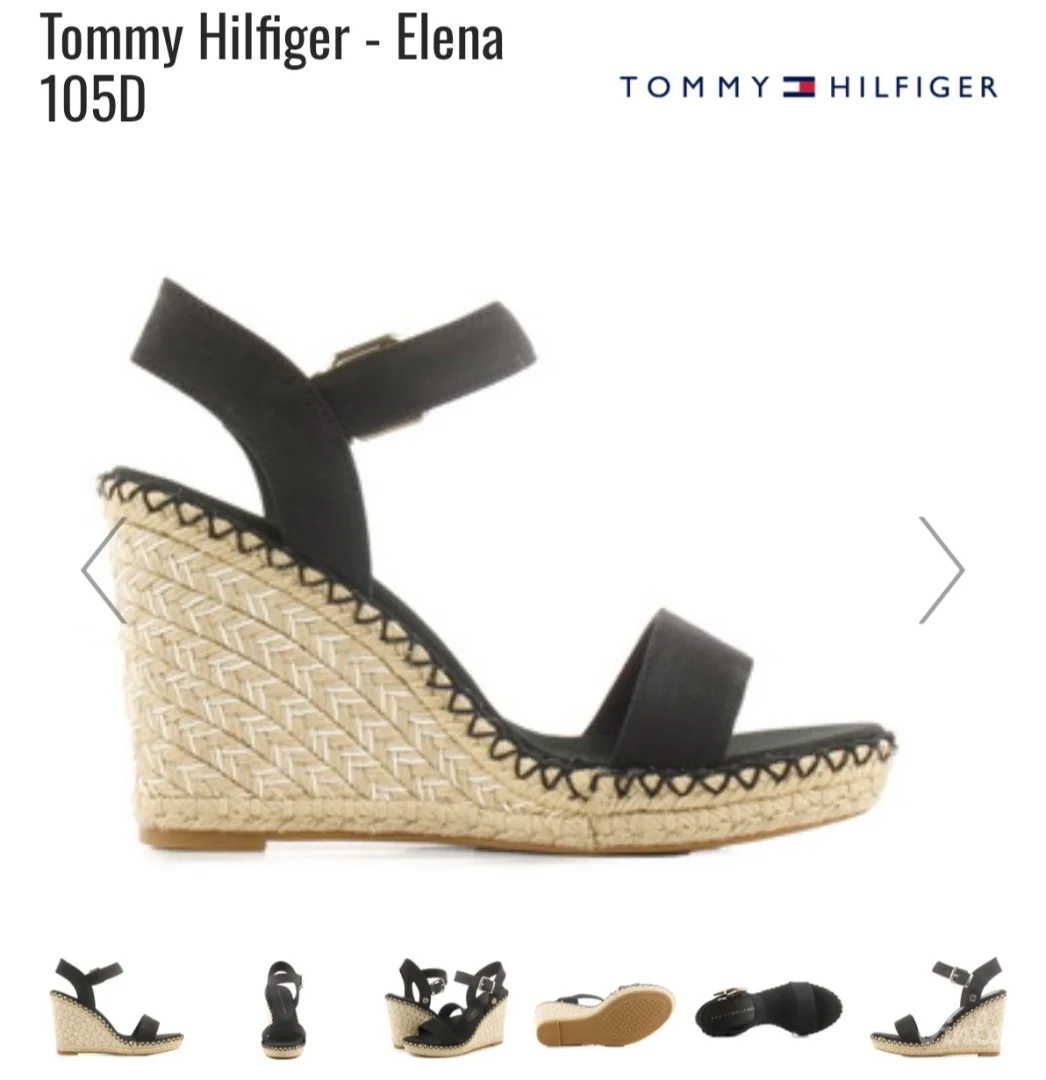 Tommy Hilfiger Crne sandale