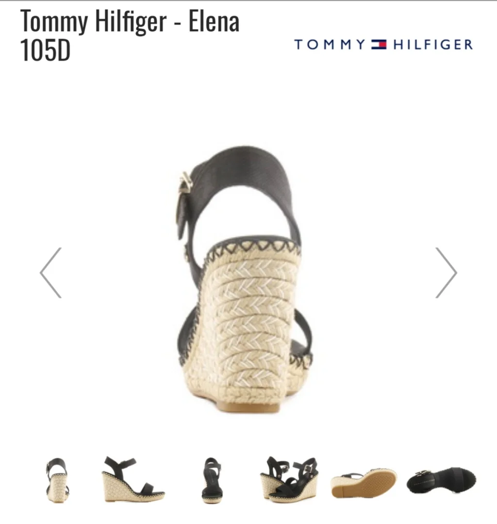 Tommy Hilfiger Crne sandale