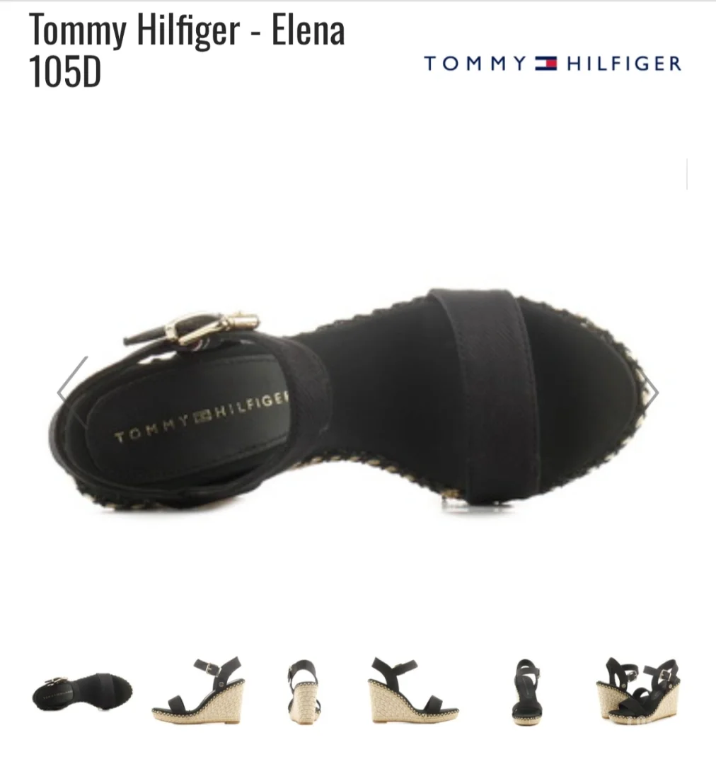 Tommy Hilfiger Crne sandale