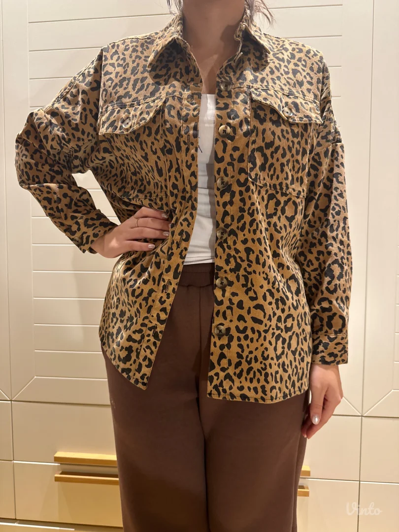 Leopard print kosulja, stradivarius, s