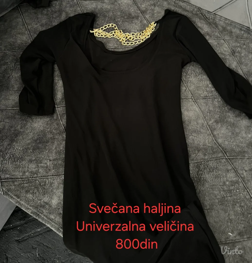 Crna haljina s lancima