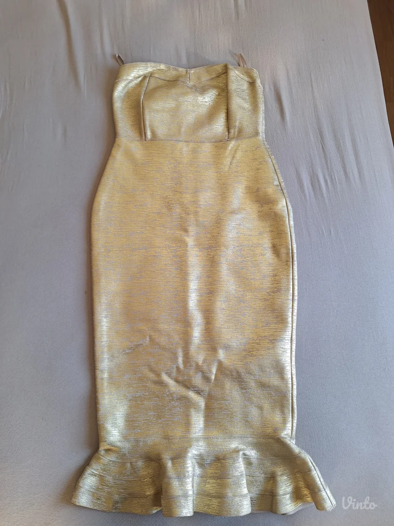Haljina zlatno-žuta Rosedress