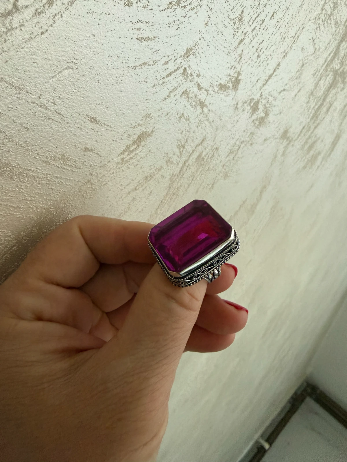 Prsten Punk topaz kocka