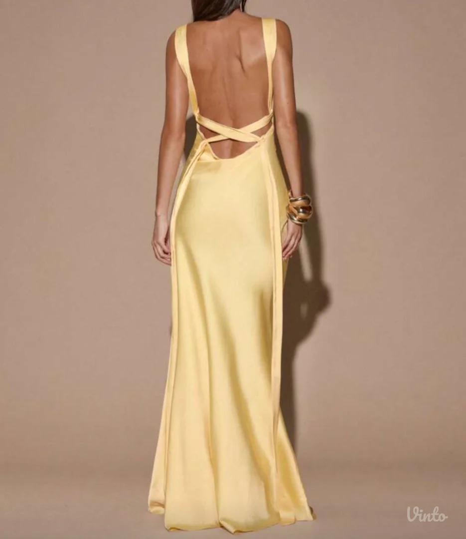Žuta haljina sa etiketom