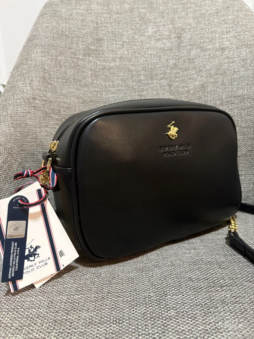 Crna torba Beverly Hills Polo Club sa etiketom