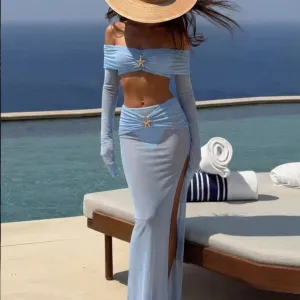 Plavi set za plažu nov