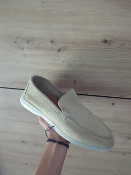 Loro Piana Summer Walk Mokasine - Bež Prevrtana Koža - Broj 42
