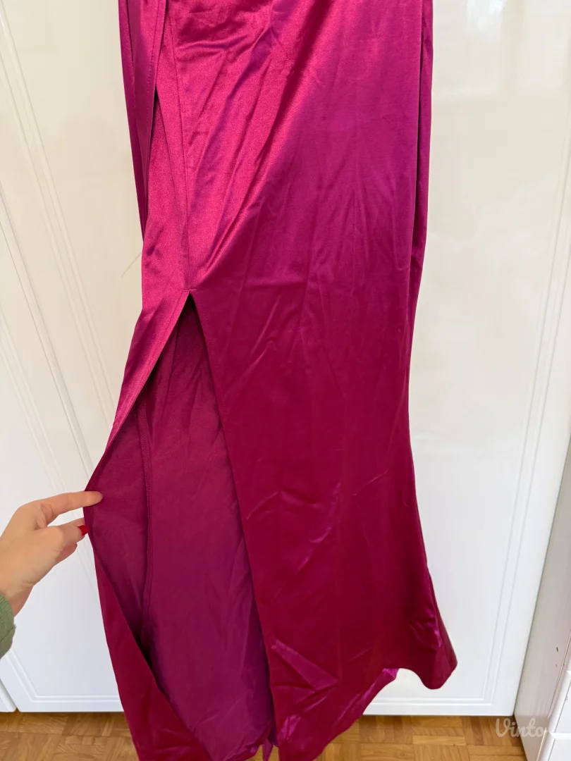 Pink duga elegantna haljina S