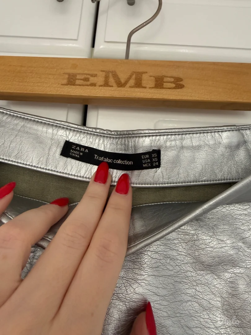 Zara metalik suknja XS