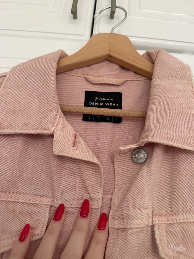 Roze Stradivarius teksas jakna, S