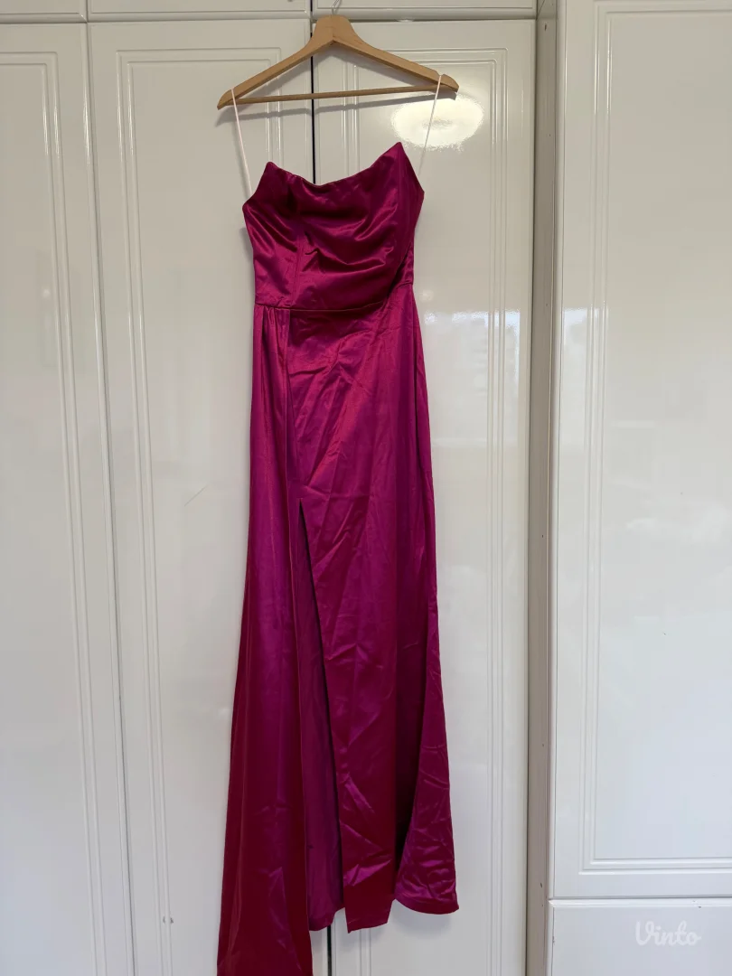 Pink duga elegantna haljina S