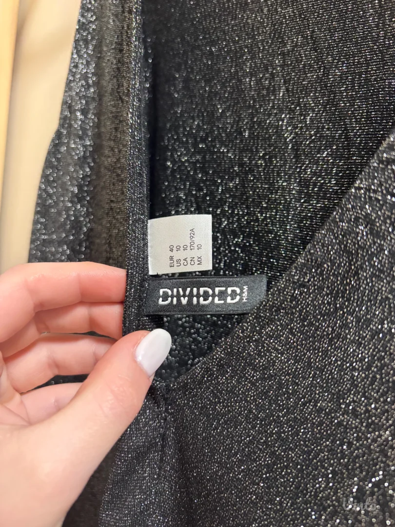 Crna šljokičava haljina