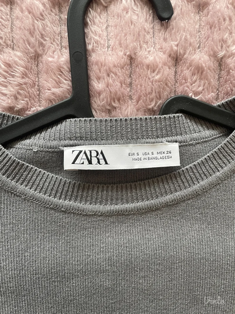 Zara crop džemper / rebrasti top S